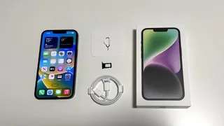 128GB APPLE IPHONE 14 5G MIDNIGHT AS NEW IN THE BOX WITH ALL ACCESSORIES AND WARRANTY