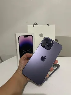 128GB APPLE IPHONE 14 PRO DEEP PURPLE 5G AS NEW IN THE BOX WITH ACCESSORIES AND WARRANTY