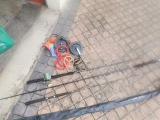 Deep sea fishing rods.