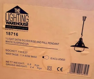 Satin silver pendant light fixture