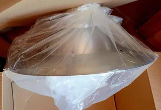 Satin silver pendant light fixture