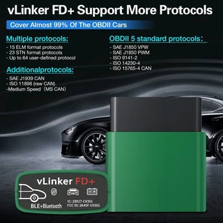 Original Vgate Vlinker FD&#43; Bluetooth 4.0 OBD2 Adapter for Forscan and multiple other apps, R999