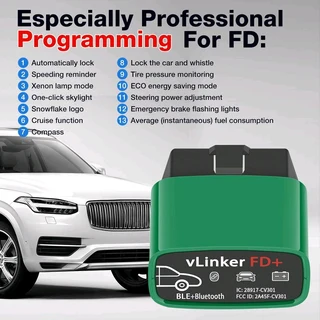 Original Vgate Vlinker FD&#43; Bluetooth 4.0 OBD2 Adapter for Forscan and multiple other apps, R999