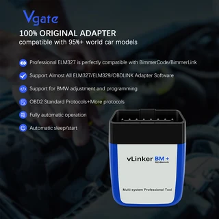 VGate VLinker BM&#43; OBD2 Bluetooth 4.0 for Android/iOS Recommended by BimmerCode/ BimmerLink R999