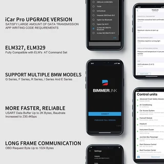 VGate VLinker BM&#43; OBD2 Bluetooth 4.0 for Android/iOS Recommended by BimmerCode/ BimmerLink R999