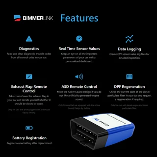 VGate VLinker BM&#43; OBD2 Bluetooth 4.0 for Android/iOS Recommended by BimmerCode/ BimmerLink R999