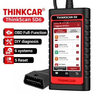 ThinkScan SD6 Diagnostic OBD2 Scanner 6 Systems, 5 Reset Functions Lifetime Free Updates R3799