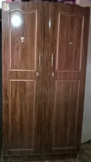 Wardrobe x 2 plus dressing table and headboard with cupboards