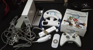 Xbox ,Nintendo console with accessories and games