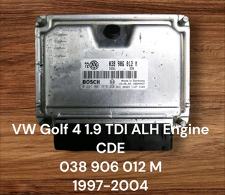 Vw Golf 4 1.9 Tdi Alh Engine Cde Edc Electronic Diesel Controlled Diesel Management System 1997-2004