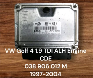VW Golf 4 1.9 TDI ALH Engine CDE EDC ELECTRONIC DIESEL Controlled Diesel Management System 1997-2004