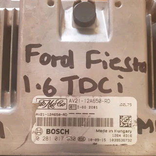Ford Fiesta 1.6 TDCI 16V 2008-2015 Bosch ECU part# AV21 12A650 RD