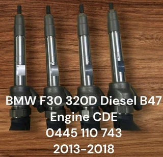 BMW F30 320D Diesel B47 Engine CDE 2013-2018 Bosch Injectors Set Part# 0445 110 743