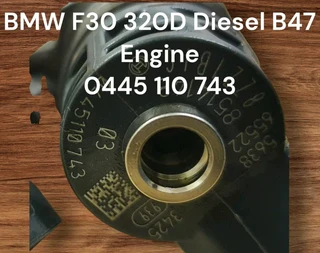 BMW F30 320D Diesel B47 Engine CDE 2013-2018 Bosch Injectors Set Part# 0445 110 743