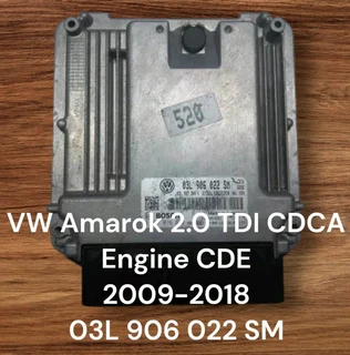 VW Amarok 2.0 TDI CDCA Engine CDE 2009-2018 Bosch ECU part# 03L 906 022 SM