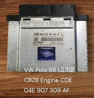 VW Polo 6R 1.2 TSI CBZB Engine CDE Petrol Management System 2014-2019 Genuine Used Bosch Manual Basi