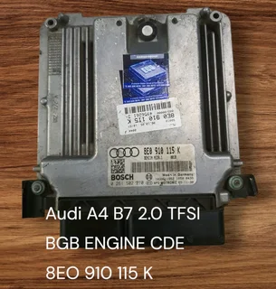 Audi A4 B7 2.0 Tfsi Bgb Engine Cde 2005-2008 Bosch Ecu Part# 8e0 910 115 J