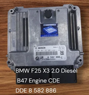 BMW G30 520D Diesel B47 Engine CDE 2018-2024 Bosch ECU part# DDE 8 476 038 01