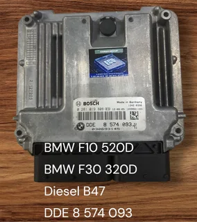 BMW G30 520D Diesel B47 Engine CDE 2018-2024 Bosch ECU part# DDE 8 476 038 01