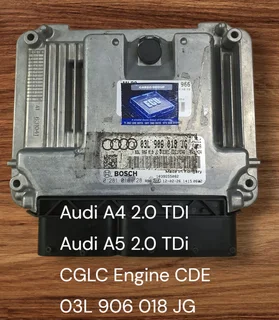 Audi A4 B8 2.0 TDI CGLC Engine CDE 2008-2015 Bosch ECU part# 03L 906 018 JG