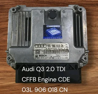 Audi A4 B8 2.0 TDI CGLC Engine CDE 2008-2015 Bosch ECU part# 03L 906 018 JG