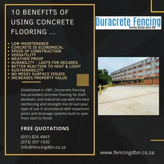 Precast fencing|Retainer walls|Gates|Automation|Razor wire|Razor spikes|Concrete floors|Paving