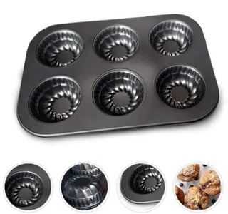 Black Aluminium Curated Cart Muffin Tray