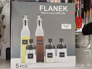 Flanek 5pc Sal/Pepper Set