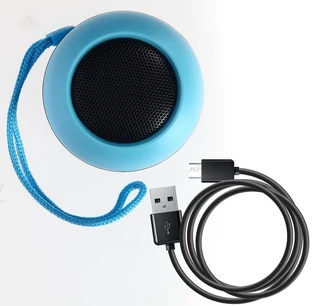 Bluetooth 5.0 Speaker 5W Radio FM Microphone And Wrist Strap -Blue