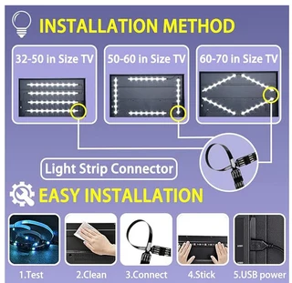 LED Light For TV6.56ft LED TV Back Light Strip