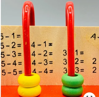 5 Gear Eco Friendly Wood Material Learning Abacus Count Frame For Kids