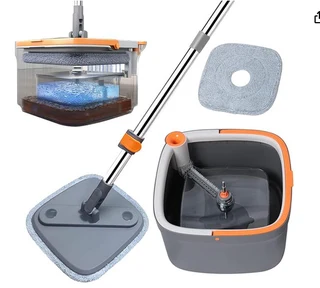 Sqaure Spin Mop And Bucket