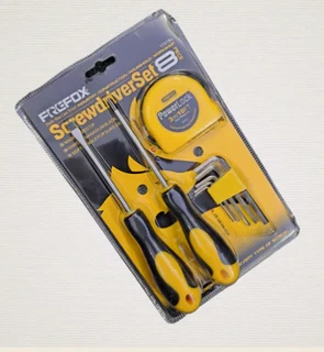 Screwdriver Set 8pc With Tape Measure And Hex Key