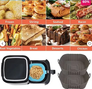 Nonstick Re-Usable Silicone Air fryer Trays