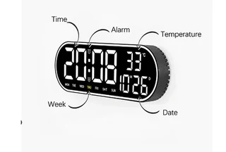 Digital LED Alarm Wall Clock