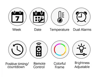 Digital LED Alarm Wall Clock