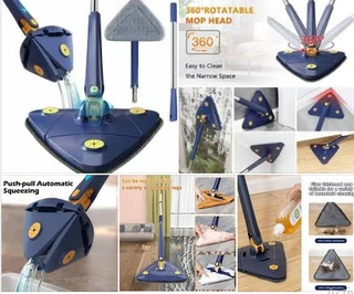 Triangular Adjustable 360 Degree Mop