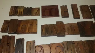 Large collection of large wooden alphabet letter stamps great for crafting.great for kids or crafter