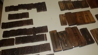 Large collection of large wooden alphabet letter stamps great for crafting.great for kids or crafter