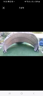 Boat Awning that folds up - various Uses.It has a metal frame with gas struts. Size: 1m high x 1m de