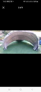 Boat Awning that folds up - various Uses.It has a metal frame with gas struts. Size: 1m high x 1m de