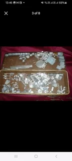 Vintage metal pirate figurines and associated maritime pieces such as treasure chests canons etc