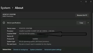 16GB DDR4 (2X8GB) Memory Modules