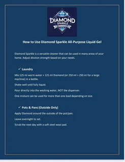 Diamond Sparkle Detergent