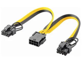 Female 8Pin PCIe to Dual Male 8pin