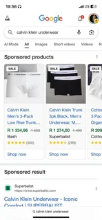 Men’s Calvin Klein underwear