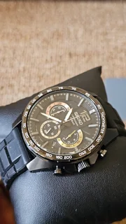 Seiko Chronograph 8T63-00J0 Chronograph Watch with Silicone Strap and Certificate Card for sale