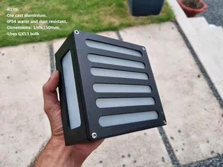 SALE! Premium quality Aluminium square outdoor light fitting.