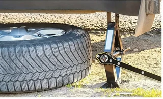 Labor saving wrench and adpater for Scissor Jack