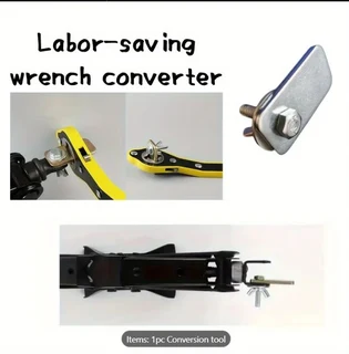 Labor saving wrench and adpater for Scissor Jack